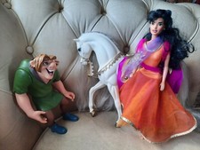 Lotto Doll Disney Bambole Gobbo di Notre Dame Esmeralda Cavaĺlo