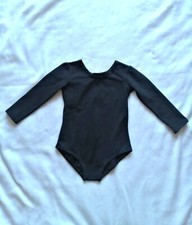 Body nero manica lunga bambina Porselli nuovo in cotone