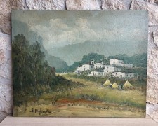 Quadro -Paesaggio Campestre- Antonio Migliardi dipinto a olio su tavoletta