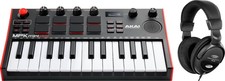 Akai MPK Mini Play MK3 MIDI Keyboard Set Rosso Controller con Software Cuffie