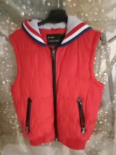 Giubbotto Smanicato Rosso  con cappuccio Uomo Ragazzo Come Nuovo