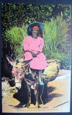 HAITI  AUNT JENNY ON HER DONKEY