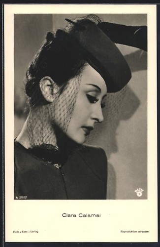 Cartolina attrice clara - attrice,