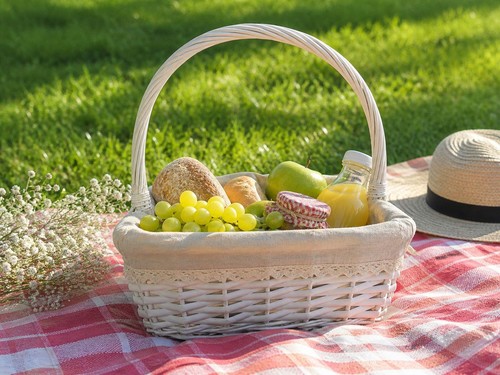 Cestino pic nic rattan - pic, in