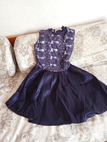 Elegante abito blu - abito,