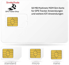 Scheda SIM multirete Simmotrade® M2M specifica per localizzatori GPS e applicazioni IOT