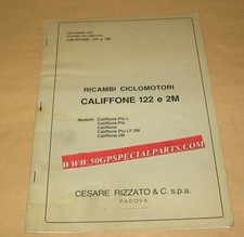 RIZZATO CATALOGO RICAMBI CICLOMOTORI CALIFFONE 122 2M