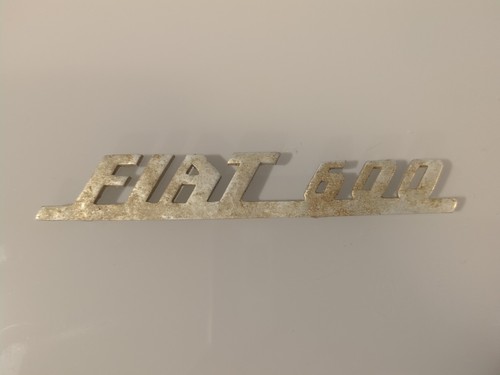 Scritta fiat 600 - scritta, d'epoca