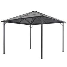 Gazebo con Tetto 4x3x2,6m Nero Alluminio Tendone Feste Tenda Padiglione vidaXL
