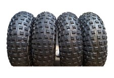 4 COPERTONI 145 70 6 TACCHETTATI 6 TELE QUAD MINIQUAD RUOTE PNEUMATICI RIMORCHIO