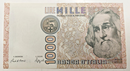Banconota 1000 lire italia - banconota,