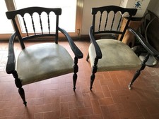 Coppia Sedie Vintage In Legno