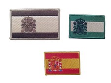 *HH* 3 Toppe Patch Spagna Espana Bandiera Toppa Ricamo Giacca Maglia