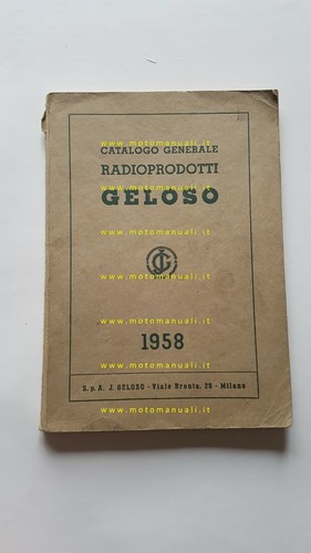 Geloso catalogo generale radio - catalogo,