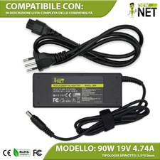 Caricabatterie compatibile con Samsung R530 R540 R55 R580 R40 19V 4,74A 90W