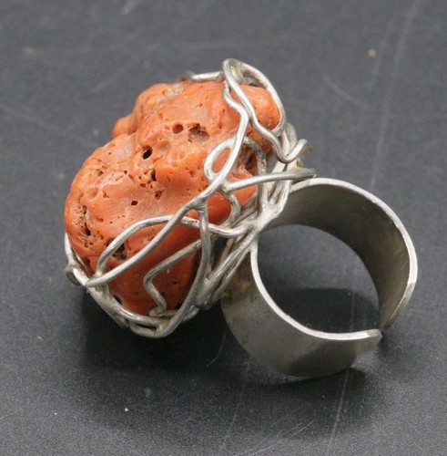Anello vintage corallo e - corallo,