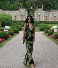 ZARA ABITO LUNGO FOULARD COLLO