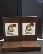 Coppia Fermalibri in Legno Con