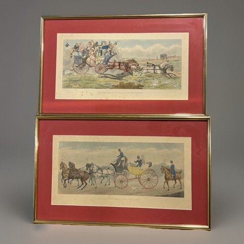 Antique hand colored coaching - colored,