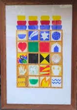 Joe Tilson, Acquatinta Finestra veneziana "Zita" 155 × 103 cm , 2012 17/35 