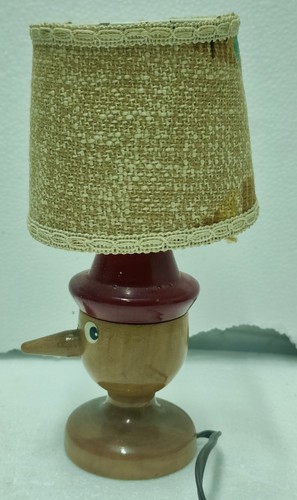 Rara lampada pinocchio legno - rara,