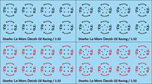 Decalcomanie cerchi racing - decalcomanie, oz