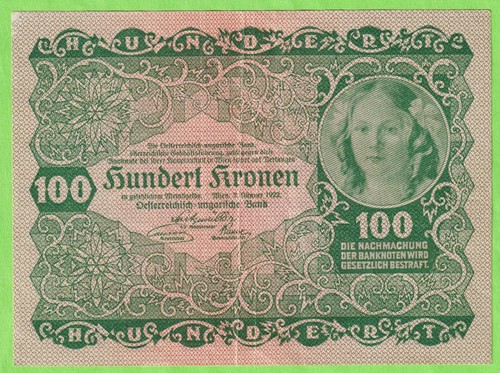 Austria 1922 100 - , corone