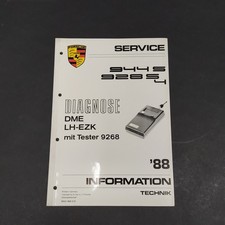 Manuale Service Diagnose DME LH-EZK tester 9268 vetture Porsche 944S, 928 S4