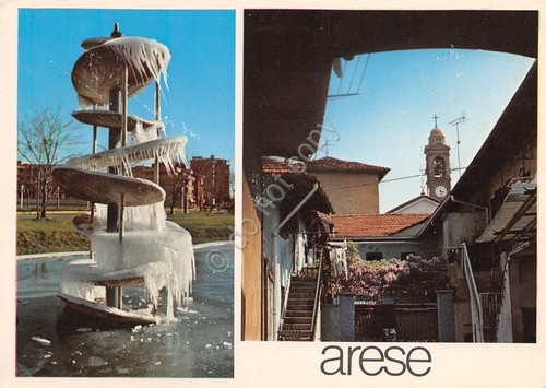 Cartolina arese veduta - arese,