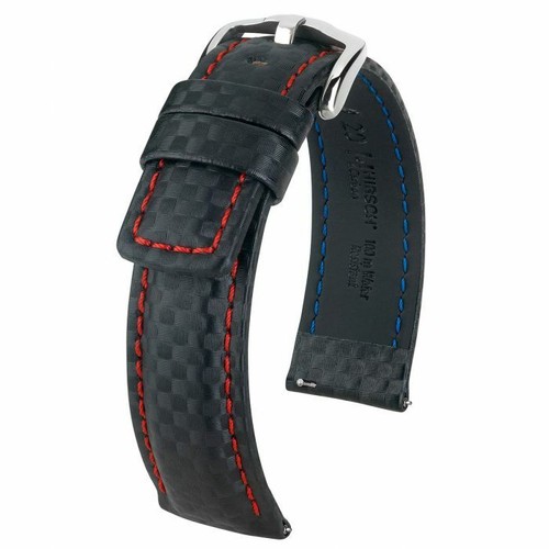 Cinturino nero hirsch carbon - cinturino,