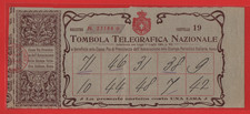 BIGLIETTO TOMBOLA LOTTERIA PRO PREVIDENZA STAMPA PERIODICA ITALIANA 1906  N°10