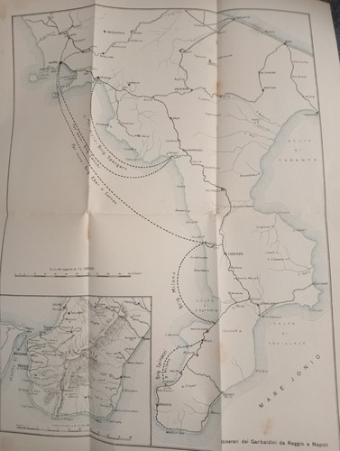 Rara mappa fine 800 itinerari - mappa, fine'800-itinerari