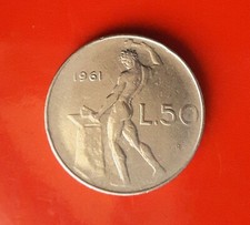 50 LIRE 1961 ERRORE - FRATTURA