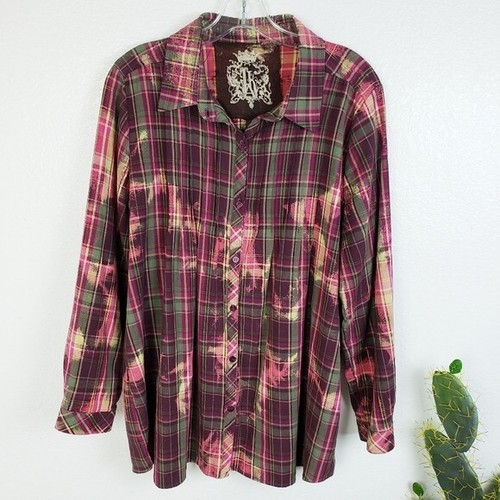 Jak western distressed plaid - western,