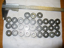 24 Cuscinetti a sfera misto FAG SKF 606-2z usati schermi acciaio misure 6x19x6