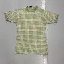T-shirt vintage anni 70 CADS verde/bianco modello a quadri anni 70 vera vintage