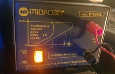 microset p107a dc power supply alimentatore stabilizzato 13.5 volt 7amp
