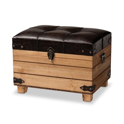 Pouf portaoggetti baxton - pouf,