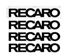 4x stickers RECARO  DIMENSION