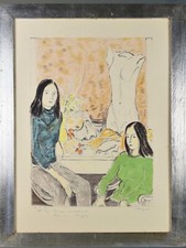 Francesco Menzio-litografia-cm.65x47-Firma+tiratura (es. prova di stampa)+dedica