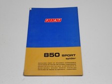 FIAT  850 SPORT SPIDER CATALOGO PARTI DI RICAMBIO CARROZZERIA 1968 (S)