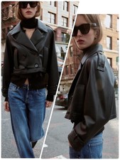 ZARA mujer Short leather-look