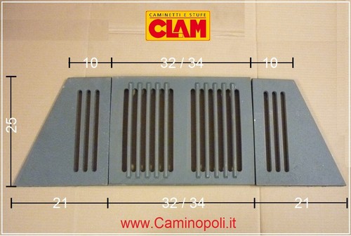 Griglia ghisa clam ricambio - in,