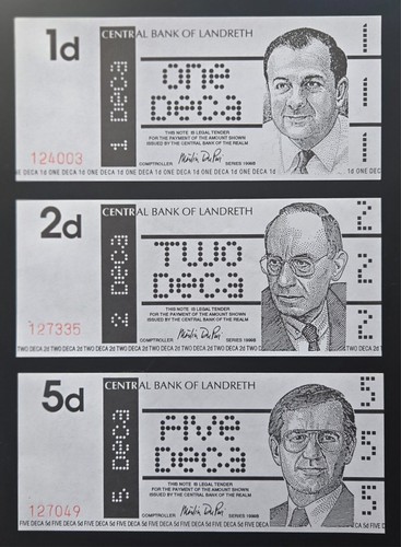 Landreth set 3 banconote - landreth,