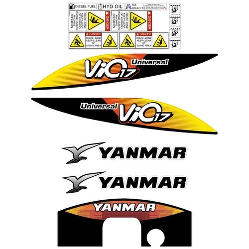 Yanmar vio17 decalcomanie - vio17-5,