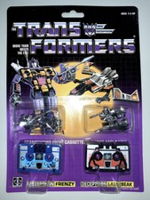Transform G1 decepticons cassetta laserbeak & frenzy ristampa come nuova MISB