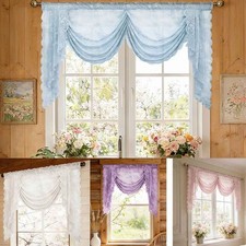 Tenda vintage ricamata pizzo