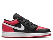 SCARPE  Air jordan 1 low alternate bred toe gs 553560 066 ORIGINALI