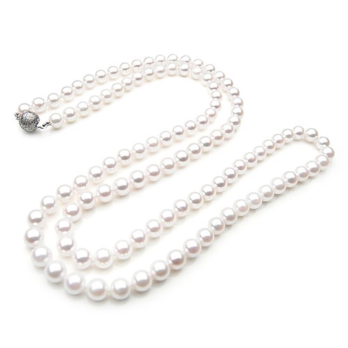 Collana lunga oro con perle - collana, in