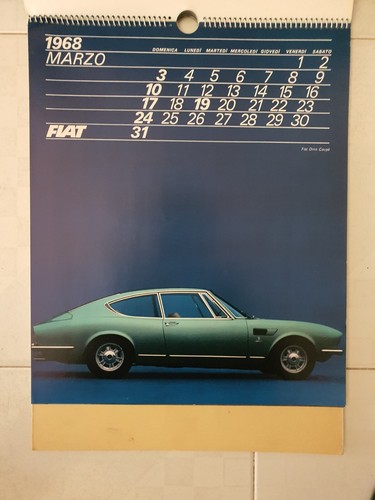 Calendario fiat epoca - fiat, d'epoca